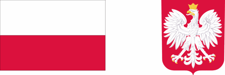 grafika dekoracyjna
Z lewej Faga Polski z prawej Orzeł biały